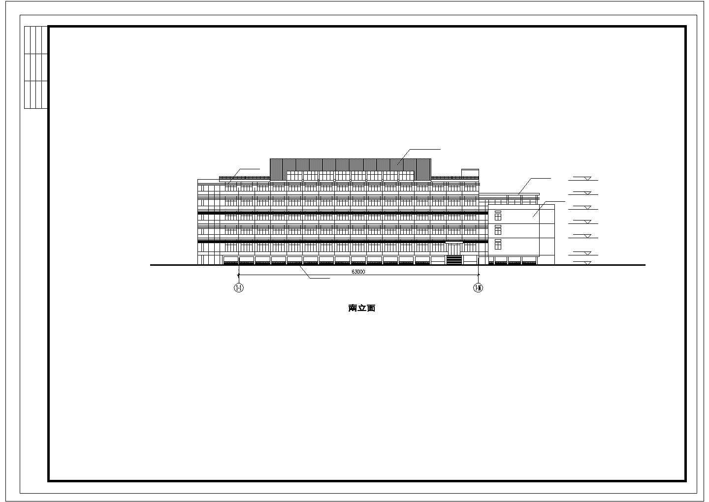某学校体育馆活动中心建筑设计CAD施工图