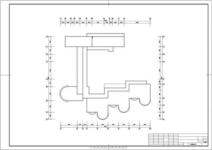 某三层小区幼儿园初步设计cad图，共十二张_图1