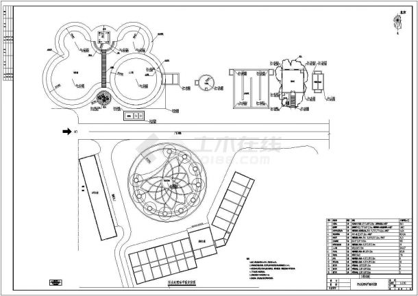 某厂区污水处理站改造工程设计cad全套工艺施工图（ 含设计说明）-图一