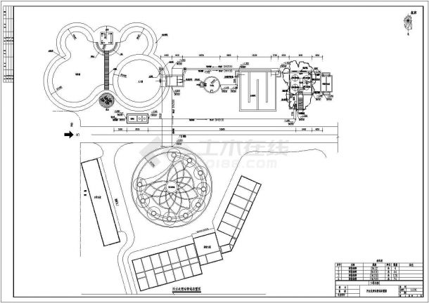 某厂区污水处理站改造工程设计cad全套工艺施工图（ 含设计说明）-图二