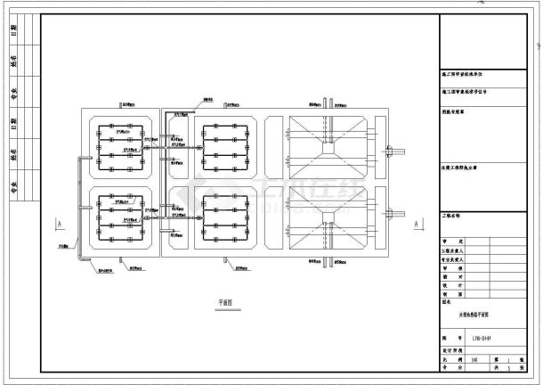 福州某医疗污水治理工程设计cad全套工艺施工图纸（含设计说明）-图二