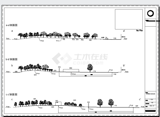 某城市大型酒店园林设计建筑施工cad系统套图-图二