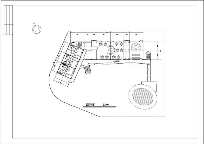 四层幼儿园综合楼建筑施工cad图，共九张_图1