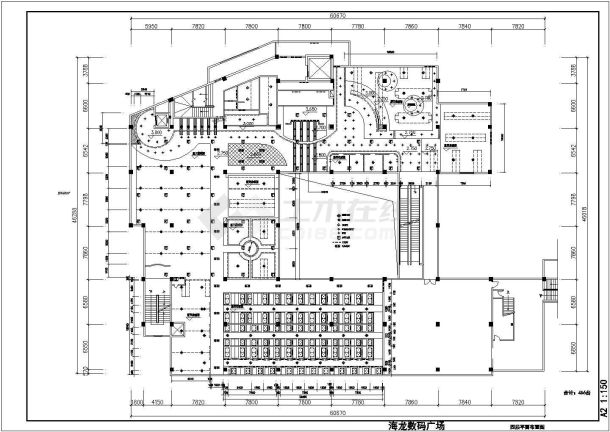 某网吧局部CAD室内装修设计方案-图一