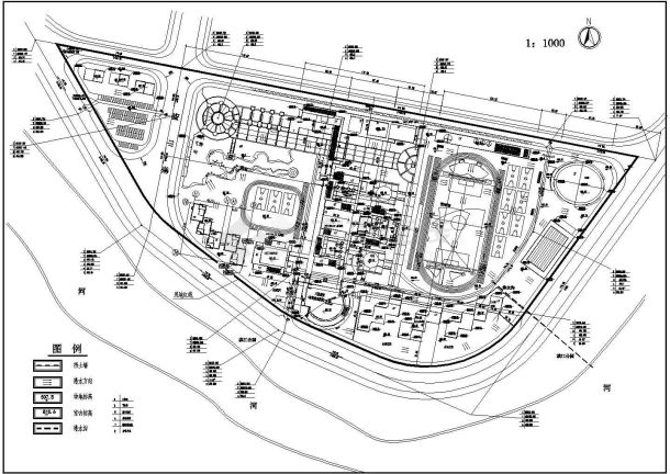 某高校学校食堂CAD建筑施工图-图一