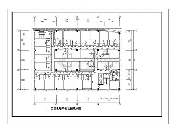 广州酒店平面建筑cad图，共十张-图二