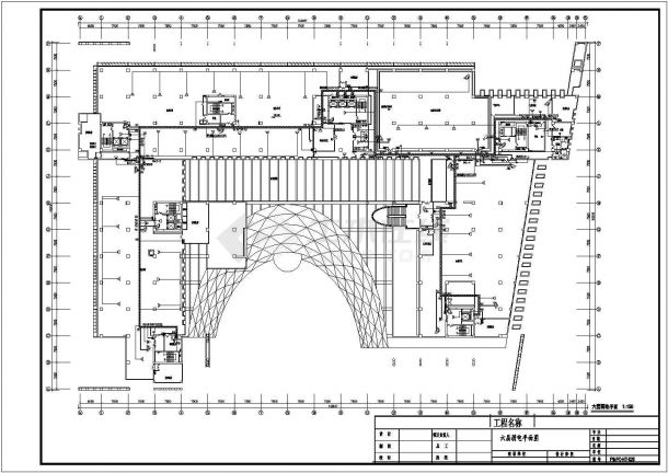本资料为大型图书馆弱电CAD图纸-图一