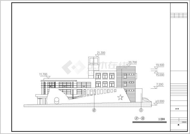 世界花园小区幼儿园规划设计建筑施工cad图，共十一张-图二