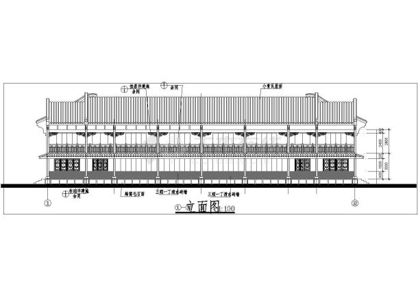 苏区民居剖立建筑布置详情图-图二