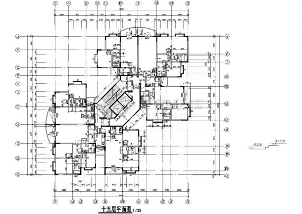 某大型建筑布置参考平面图-图二