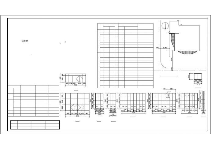 某高校职工食堂CAD框架结构设计施工图_图1