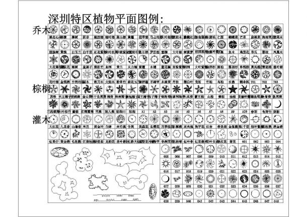 深圳植物设计图例集CAD详图-图一