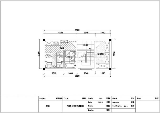 某商务宾馆建筑规划CAD详图-图二