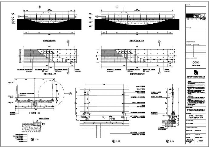 某现代木质+钢结构桥CAD设计图纸_图1