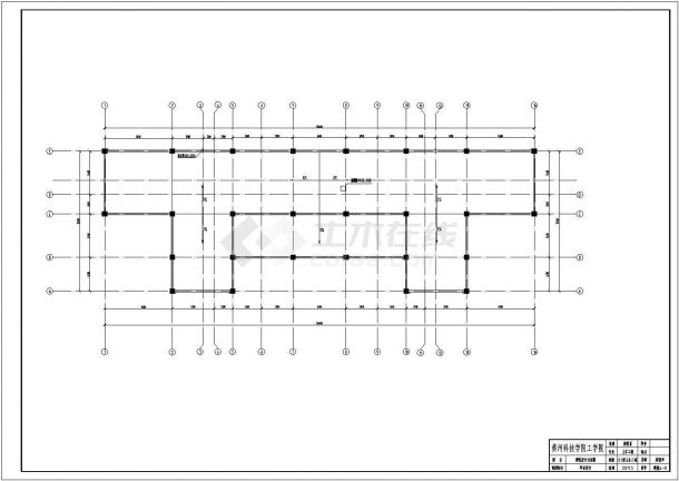 某地区行政办公楼建筑毕业设计施工CAD资料（含结构图、计算书）-图一