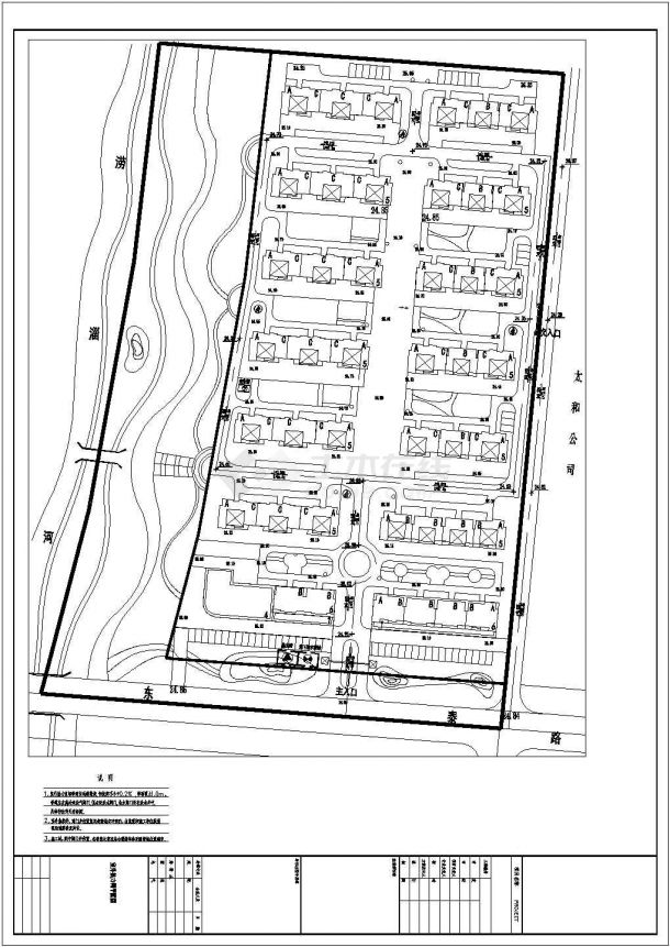 某小区住宅室外热力网工程全套施工cad图(含管线定位竖向图)-图二