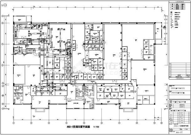 某制药厂房全套空调工程cad施工图(含设计说明与风系统说明)-图一