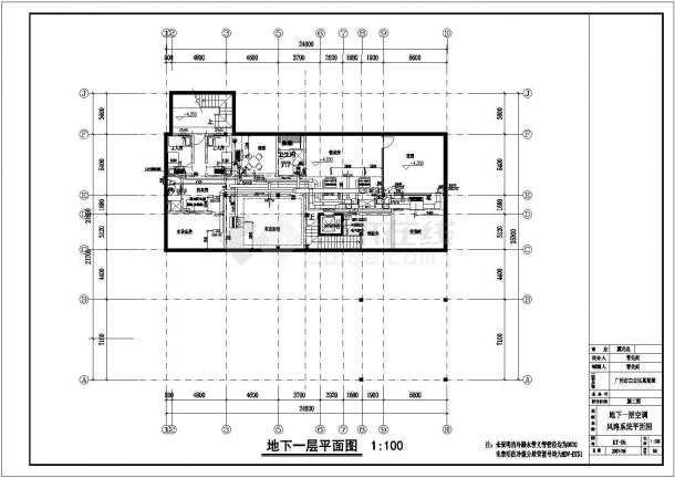 南方某别墅cad空调通风设计图纸(含冷媒配管系统示意图，)-图二