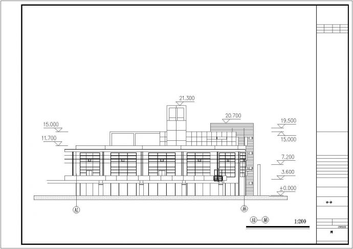 某四层幼儿园教学楼方案设计cad图，共十一张_图1