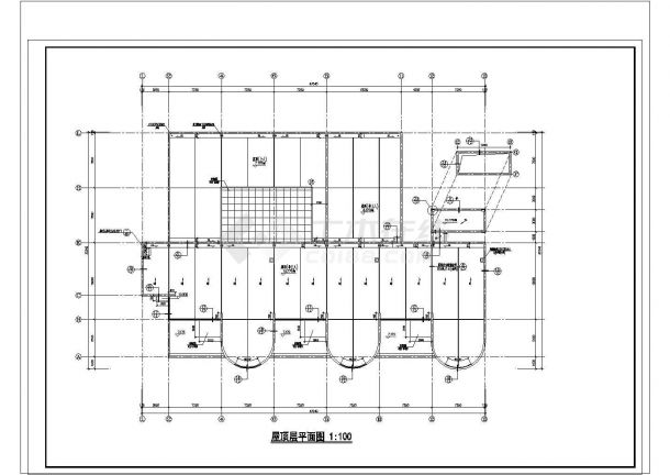 三层国都枫华府第幼儿园建筑施工cad图，共十四张-图二