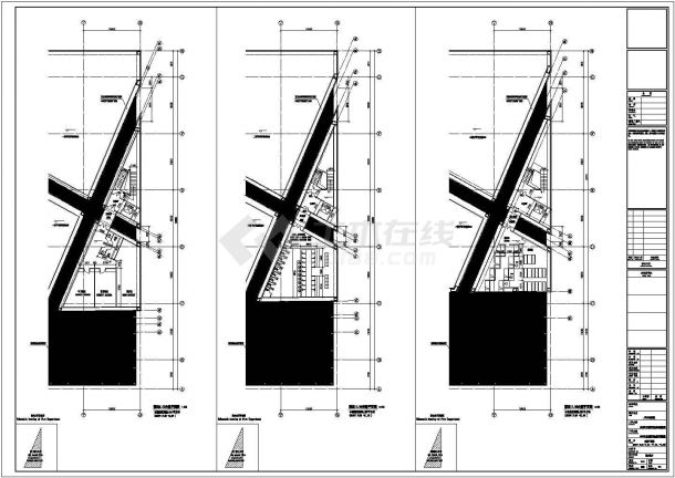 某10662平米展览展馆CAD建筑初步设计方案-平面图-图一