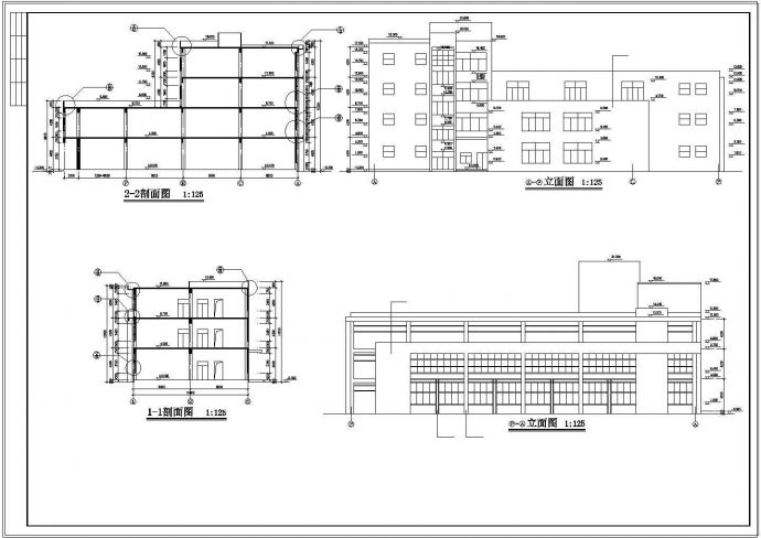 长86.5米 宽48米 4层8753平米框架结构标准厂房cad建施图_图1