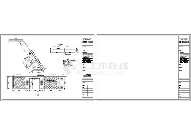 某地板专卖店CAD室内设计施工图纸-图二