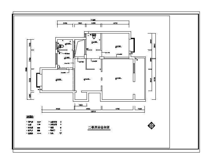 某别墅建筑原始结构图