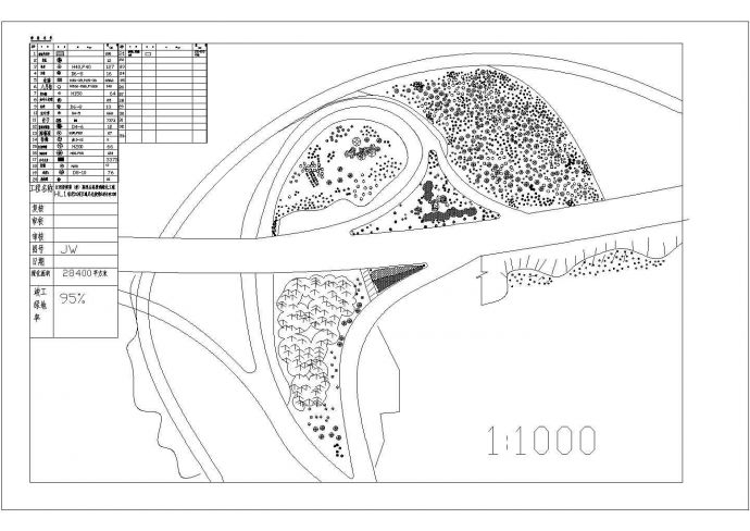 某高速公路绿化设计参考布置平面图_图1