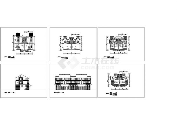 苏州椿树园小区200平米三层独栋别墅建筑设计CAD施工图-图二