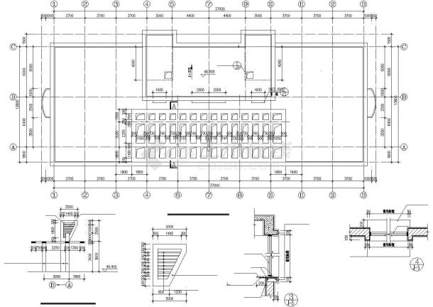 某商业综合楼CAD建筑设计施工图-图二