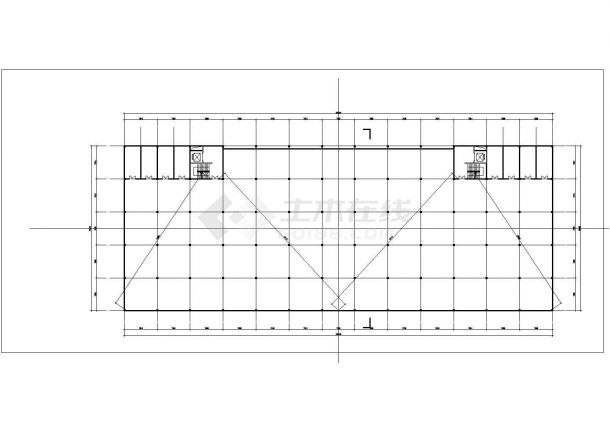 长101.4米 宽39米 拟建25000平米一层厂房设计cad示意图-图一