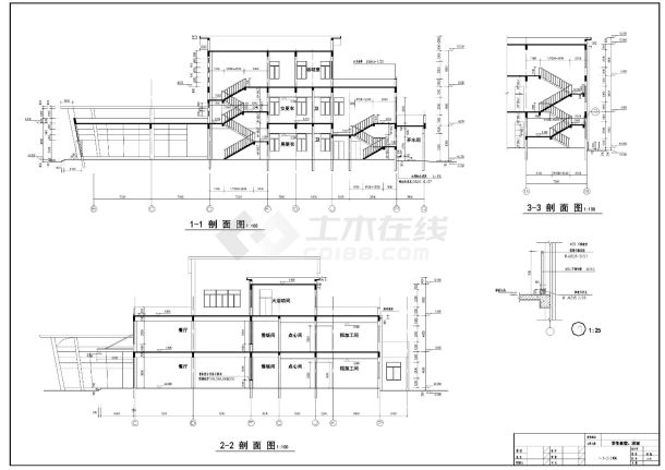 某学校食堂CAD平面设计图-图一