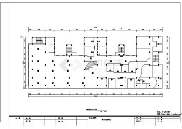 某长69.22米 宽26.64米 连云港咖啡厅CAD室内设计装修方案（设计说明 平面布置 顶面布置 空调布置 平面尺寸 火灾自动报警系统 水喷淋自动灭火系统）-图一