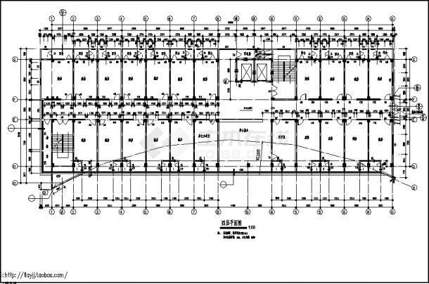 泗洪县六层医院门诊楼建筑设计施工cad图纸（含说明）-图二