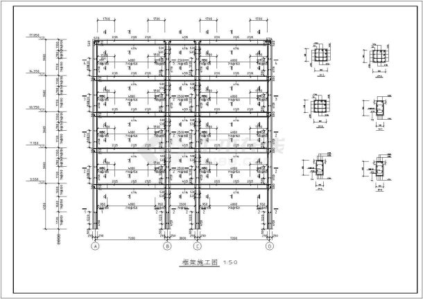 某城市学区中学教学建筑毕业设计资料（含计算书、结构图）-图二