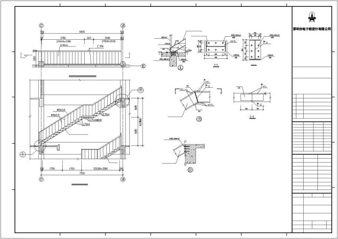 钢结构楼梯CAD详图_图1