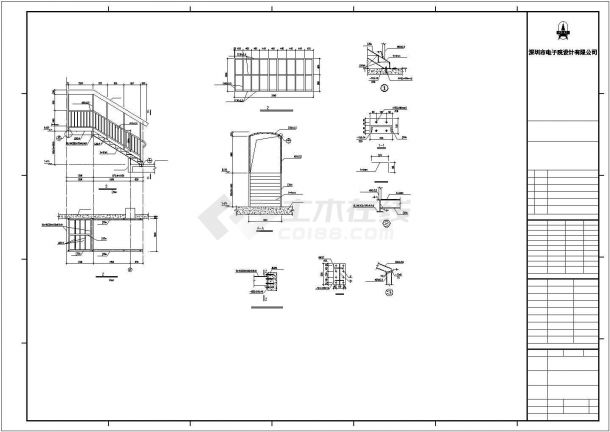 钢结构楼梯CAD详图-图二