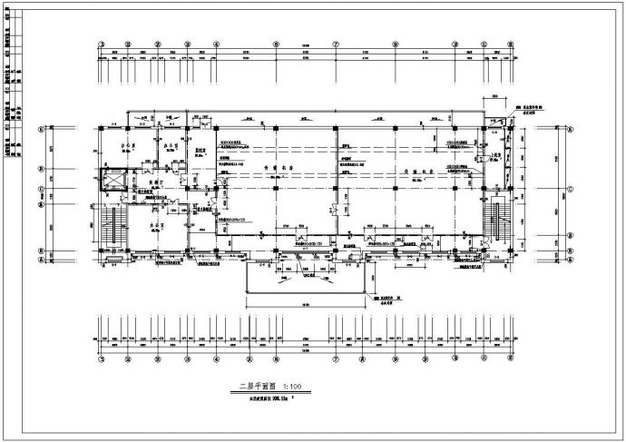 某市通信生产楼建筑施工参考CAD详图_图1