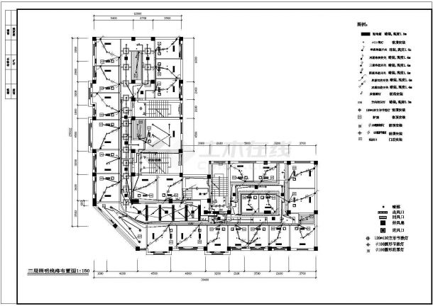 浴场水电施工图纸CAD图纸-图二