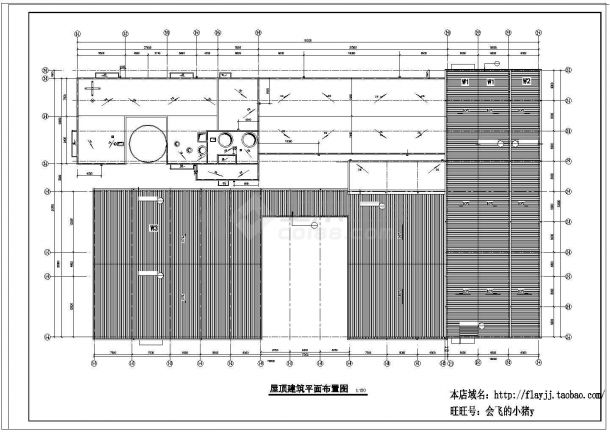 长73.33米 宽52.8米 单层4790平米轻钢结构墙体材料公司厂房cad建施图-图二