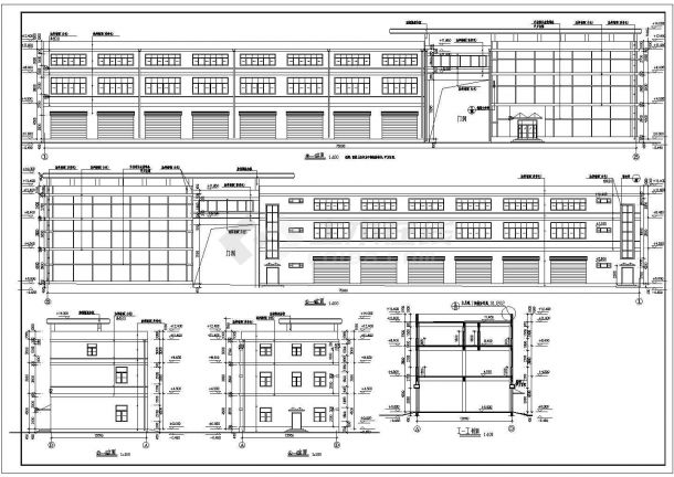 厂房图纸多层厂房建筑CAD布置图-图一