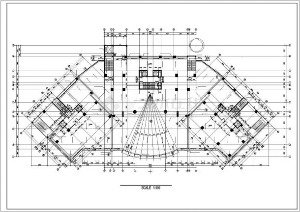 长春市某大型经典广场建筑CAD布置图-图一