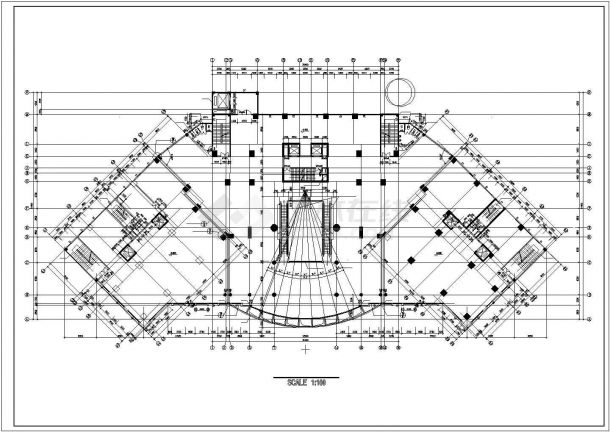 长春市某大型经典广场建筑CAD布置图-图二