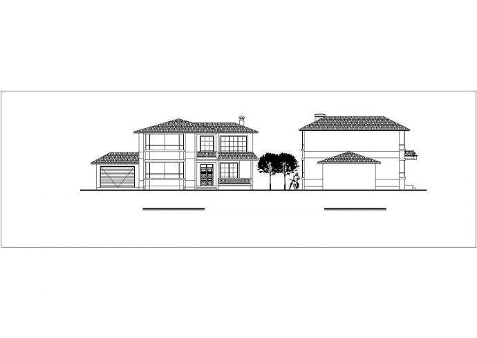某地现代风格住宅建筑设计CAD图纸_图1