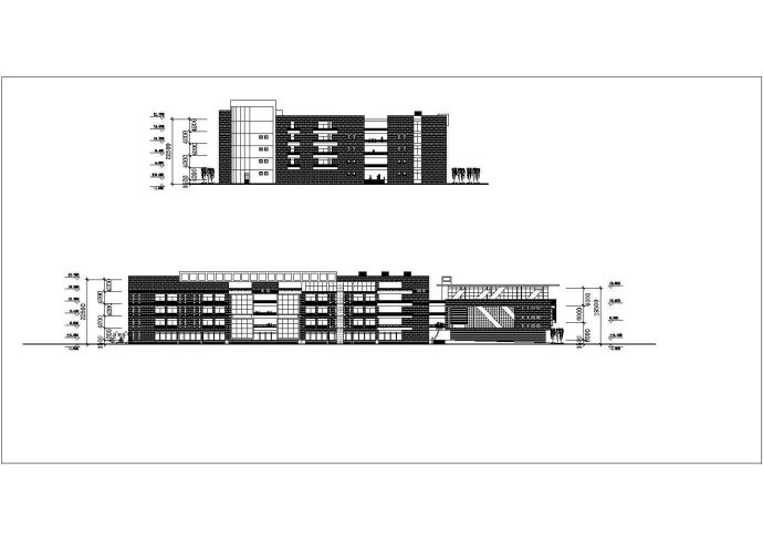 某大学教学楼建筑施工设计CAD图_图1