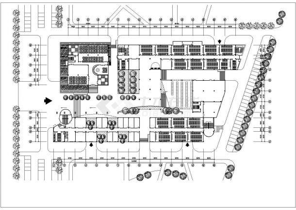 某大学教学楼建筑施工设计CAD图-图二