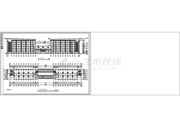 某地区教学楼建筑设计CAD施工图纸（全套）-图二