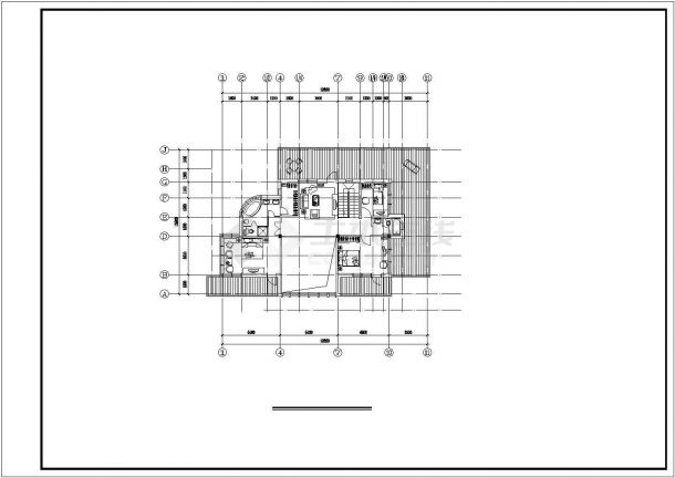 某地大型住宅经典建筑设计CAD图纸-图二