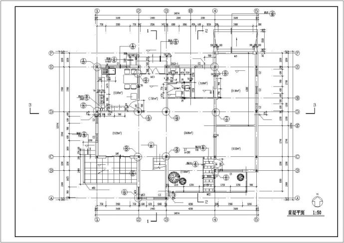 某地现代式建筑住宅设计CAD图纸_图1